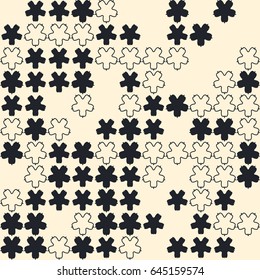 Geometric abstract seamless pattern of colored shapes