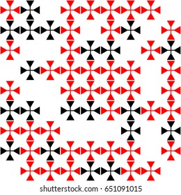 Geometric abstract seamless pattern of colored shapes