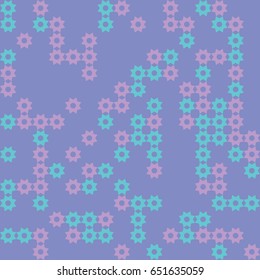 Geometric abstract seamless pattern of colored shapes