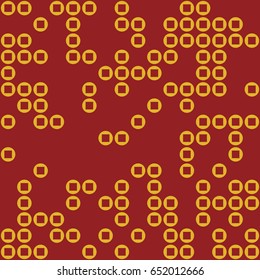 Geometric abstract seamless pattern of colored shapes