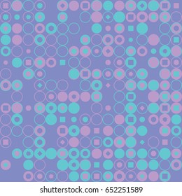 Geometric abstract seamless pattern of colored shapes