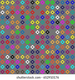 Geometric abstract seamless pattern of colored shapes