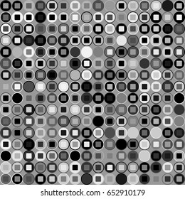 Geometric abstract seamless pattern of colored shapes