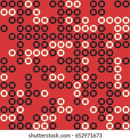 Geometric abstract seamless pattern of colored shapes