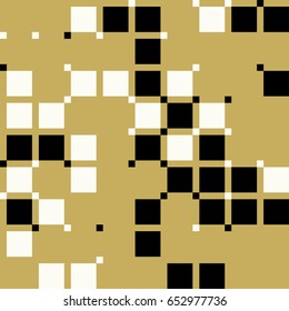Geometric abstract seamless pattern of colored shapes