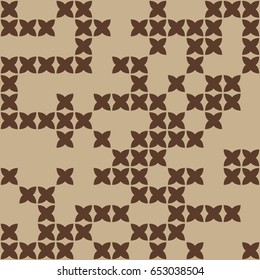 Geometric abstract seamless pattern of colored shapes