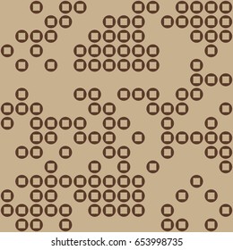 Geometric abstract seamless pattern of colored shapes