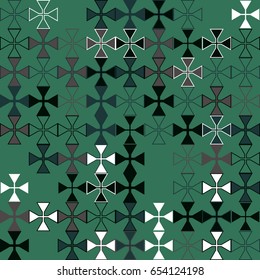 Geometric abstract seamless pattern of colored shapes