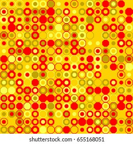 Geometric abstract seamless pattern of colored shapes