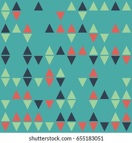Geometric abstract seamless pattern of colored shapes