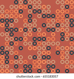 Geometric abstract seamless pattern of colored shapes