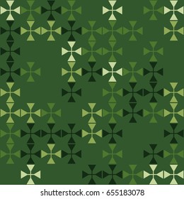 Geometric abstract seamless pattern of colored shapes