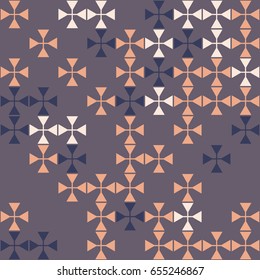 Geometric abstract seamless pattern of colored shapes