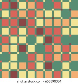 Geometric abstract seamless pattern of colored shapes