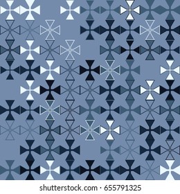 Geometric abstract seamless pattern of colored shapes