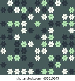 Geometric abstract seamless pattern of colored shapes