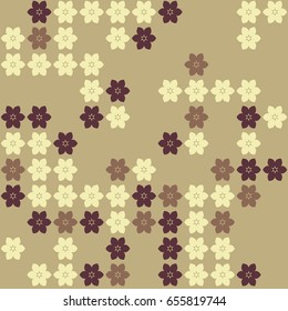 Geometric abstract seamless pattern of colored shapes