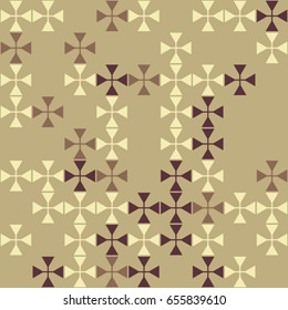 Geometric abstract seamless pattern of colored shapes