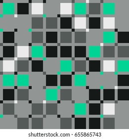 Geometric abstract seamless pattern of colored shapes