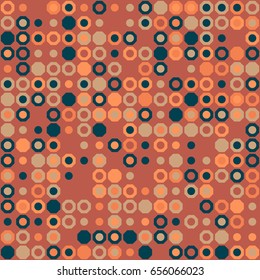 Geometric abstract seamless pattern of colored shapes