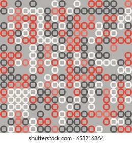 Geometric abstract seamless pattern of colored shapes