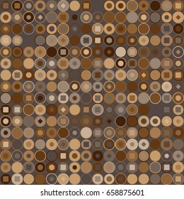 Geometric abstract seamless pattern of colored shapes