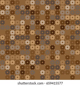 Geometric abstract seamless pattern of colored shapes