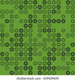 Geometric abstract seamless pattern of colored shapes