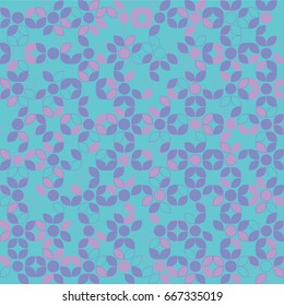Geometric abstract seamless pattern of colored shapes