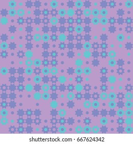 Geometric abstract seamless pattern of colored shapes