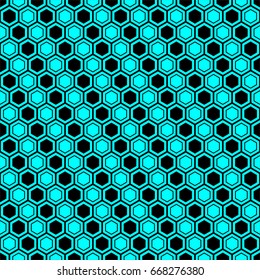 Geometric abstract seamless pattern of colored shapes
