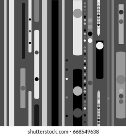 Geometric abstract seamless pattern of colored shapes