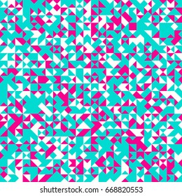 Geometric abstract seamless pattern of colored shapes