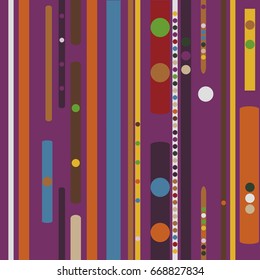 Geometric abstract seamless pattern of colored shapes