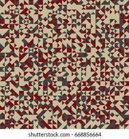 Geometric abstract seamless pattern of colored shapes
