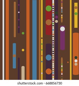 Geometric abstract seamless pattern of colored shapes