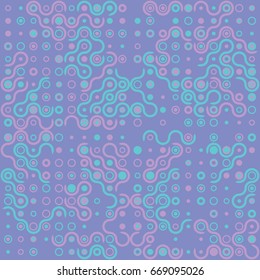 Geometric abstract seamless pattern of colored shapes