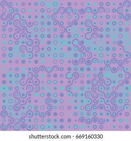 Geometric abstract seamless pattern of colored shapes