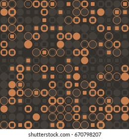 Geometric abstract seamless pattern of colored shapes