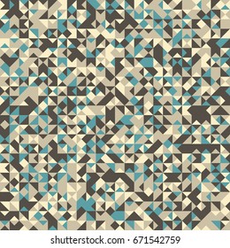 Geometric abstract seamless pattern of colored shapes