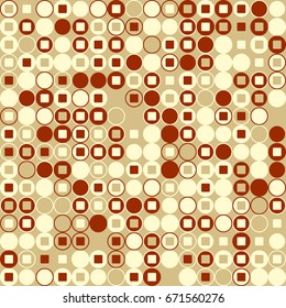 Geometric abstract seamless pattern of colored shapes