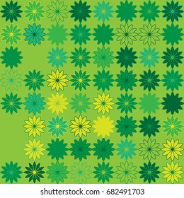Geometric abstract seamless pattern of colored shapes