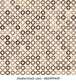 Geometric abstract seamless pattern of colored shapes