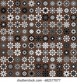 Geometric abstract seamless pattern of colored shapes