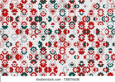 Geometric abstract seamless pattern of colored shapes