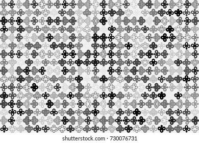 Geometric abstract seamless pattern of colored shapes