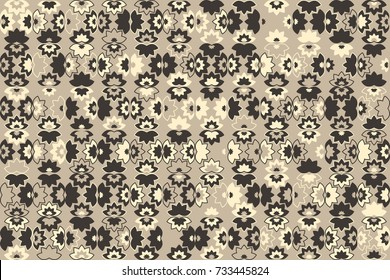 Geometric abstract seamless pattern of colored shapes