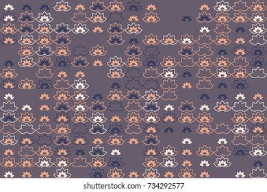 Geometric abstract seamless pattern of colored shapes