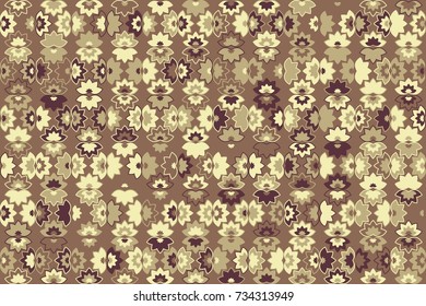 Geometric abstract seamless pattern of colored shapes