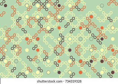 Geometric abstract seamless pattern of colored shapes